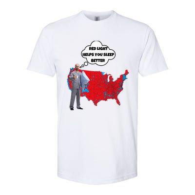 Trump Vs. Sleepy Joe Red Light Usa Map Softstyle CVC T-Shirt