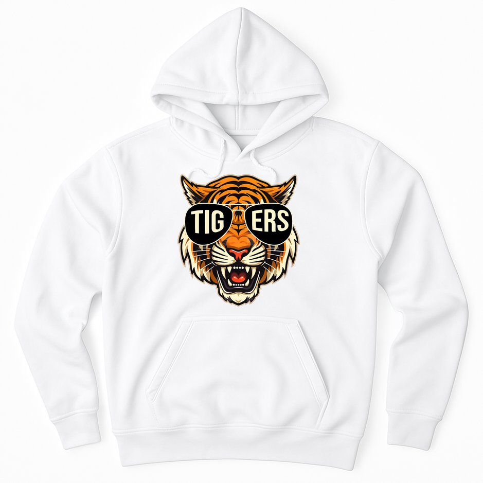 Tigers Vintage Sports Name Design Hoodie