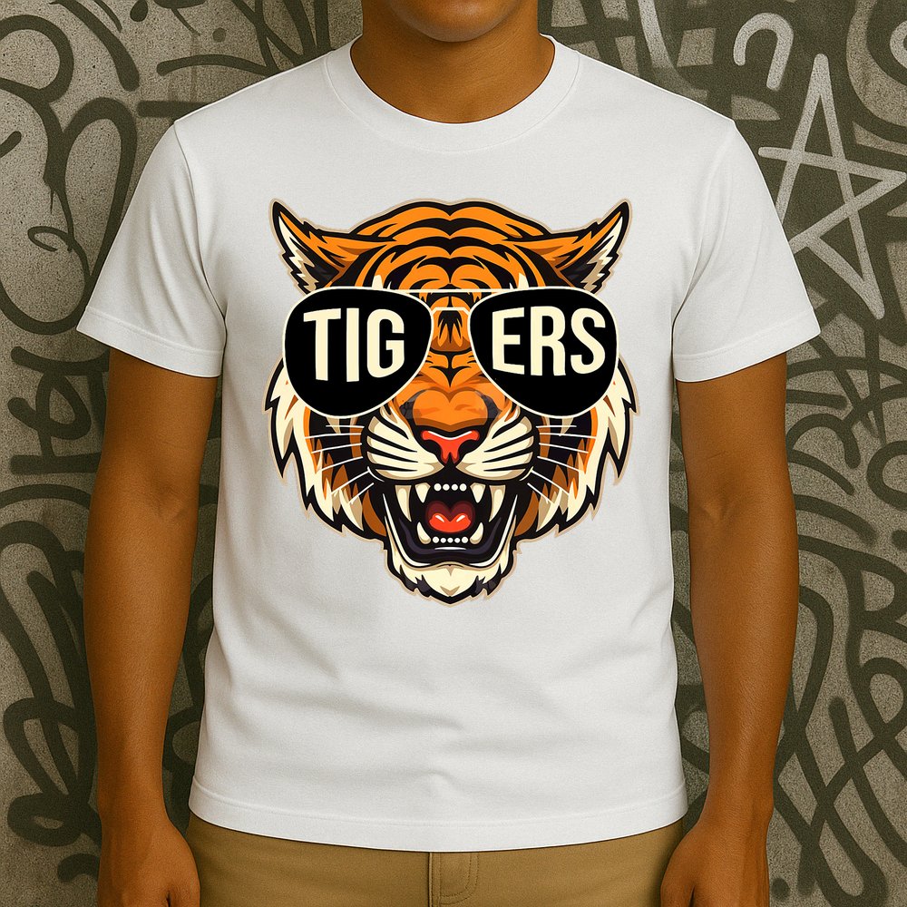 Tigers Vintage Sports Name Design T-Shirt
