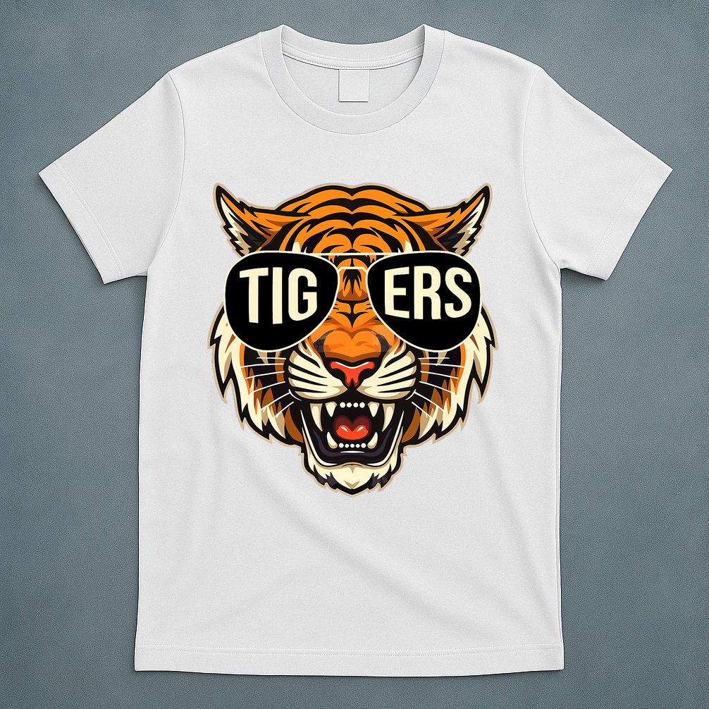 Tigers Vintage Sports Name Design T-Shirt