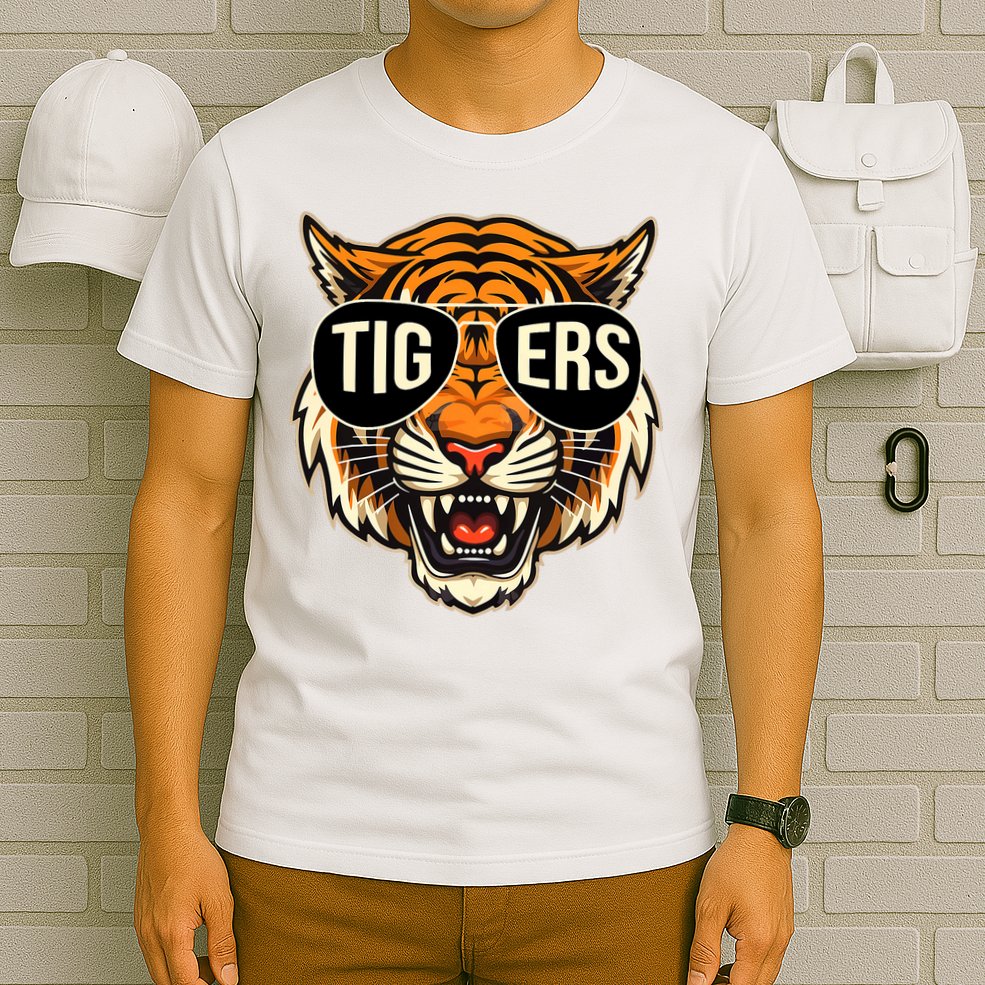 Tigers Vintage Sports Name Design T-Shirt