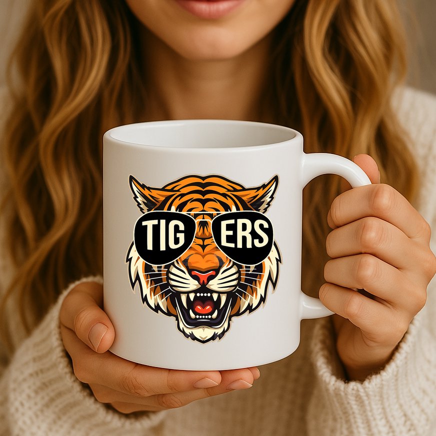 Tigers Vintage Sports Name Design Mug