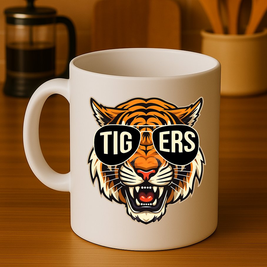 Tigers Vintage Sports Name Design Mug