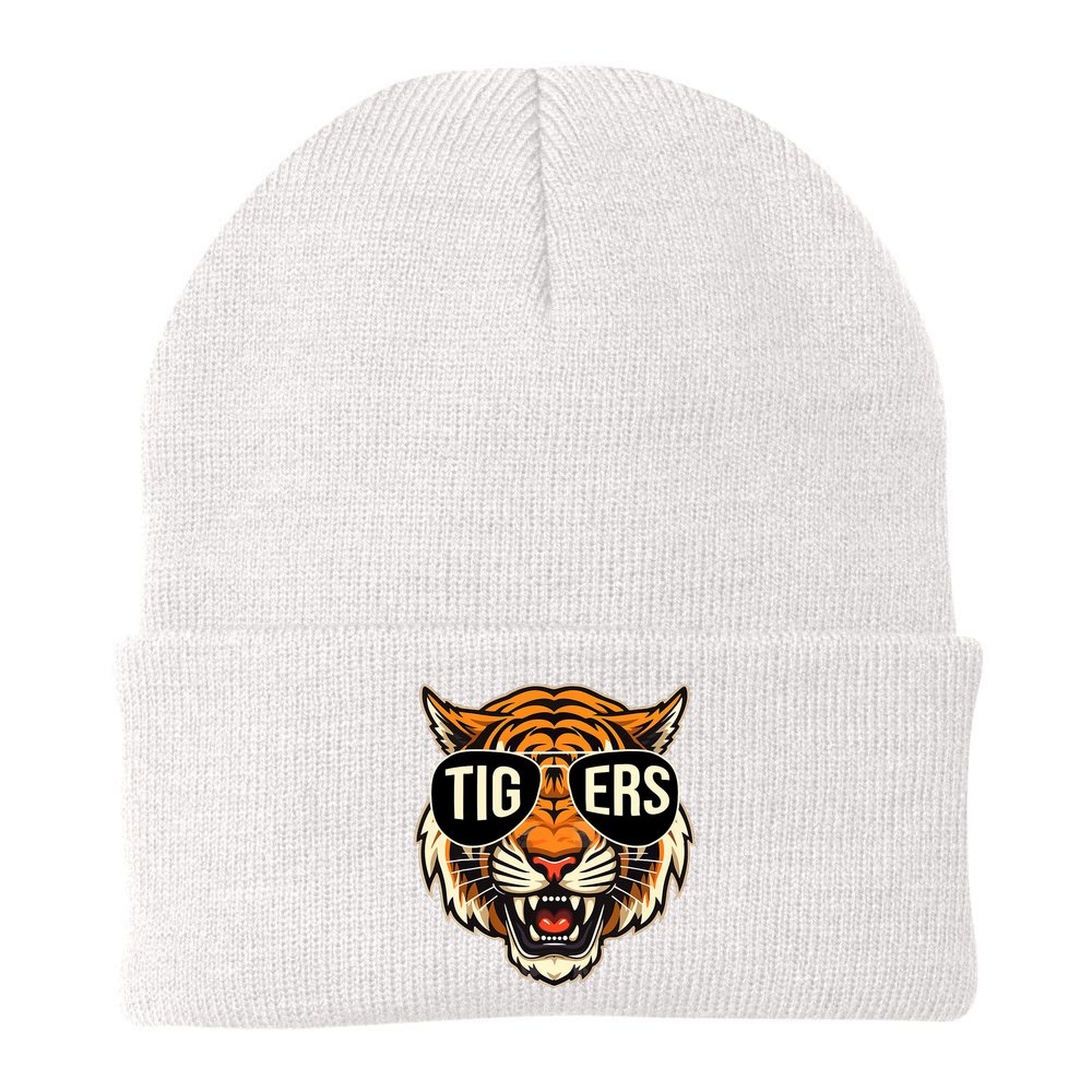 Tigers Vintage Sports Name Design Beanie