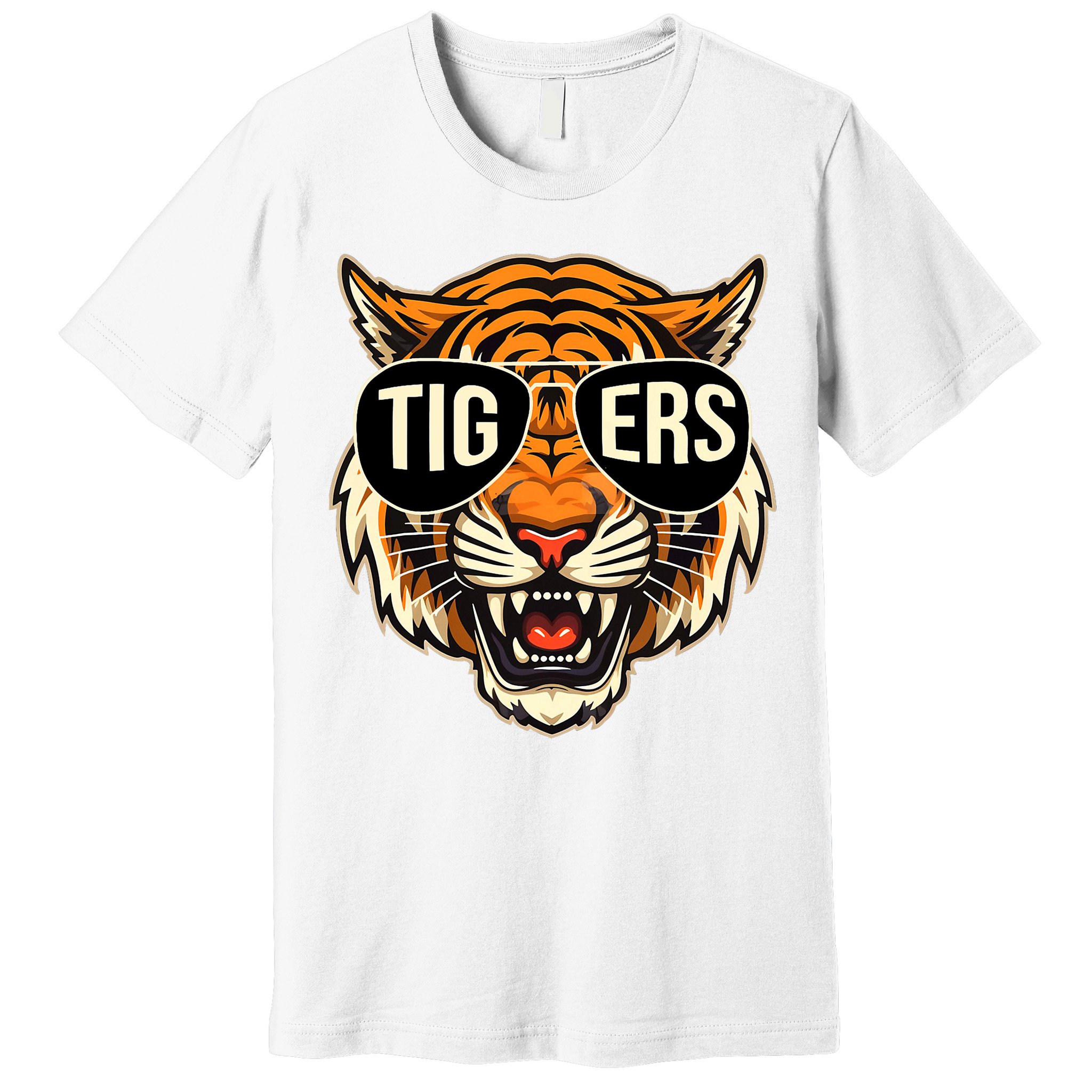 Tigers Vintage Sports Name Design Premium T-Shirt