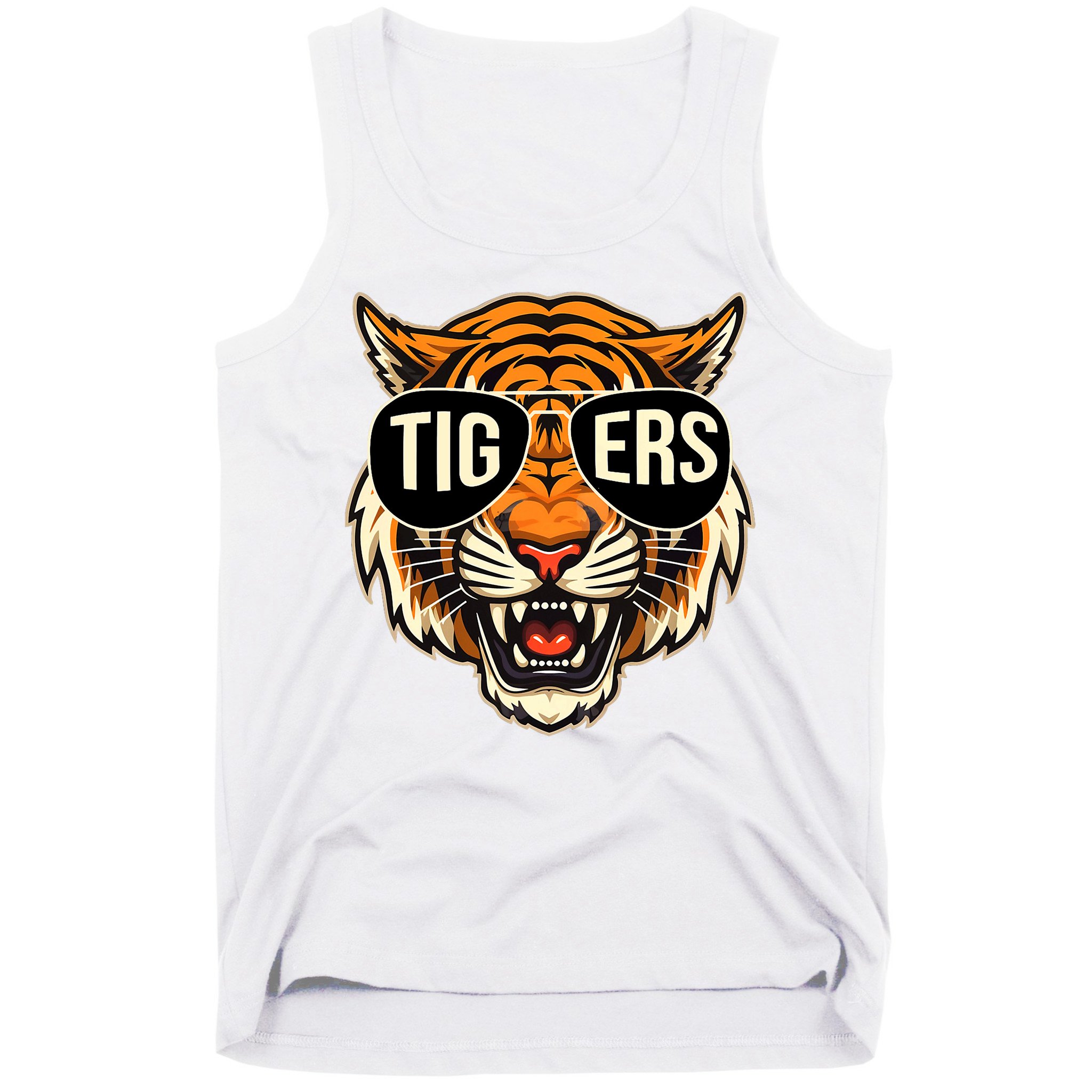 Tigers Vintage Sports Name Design Tank Top