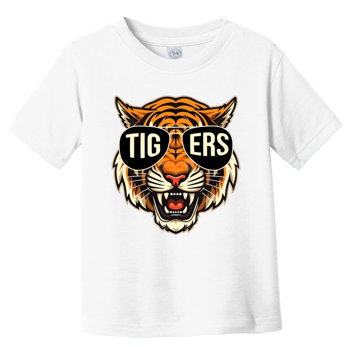 Tigers Vintage Sports Name Design Toddler T-Shirt