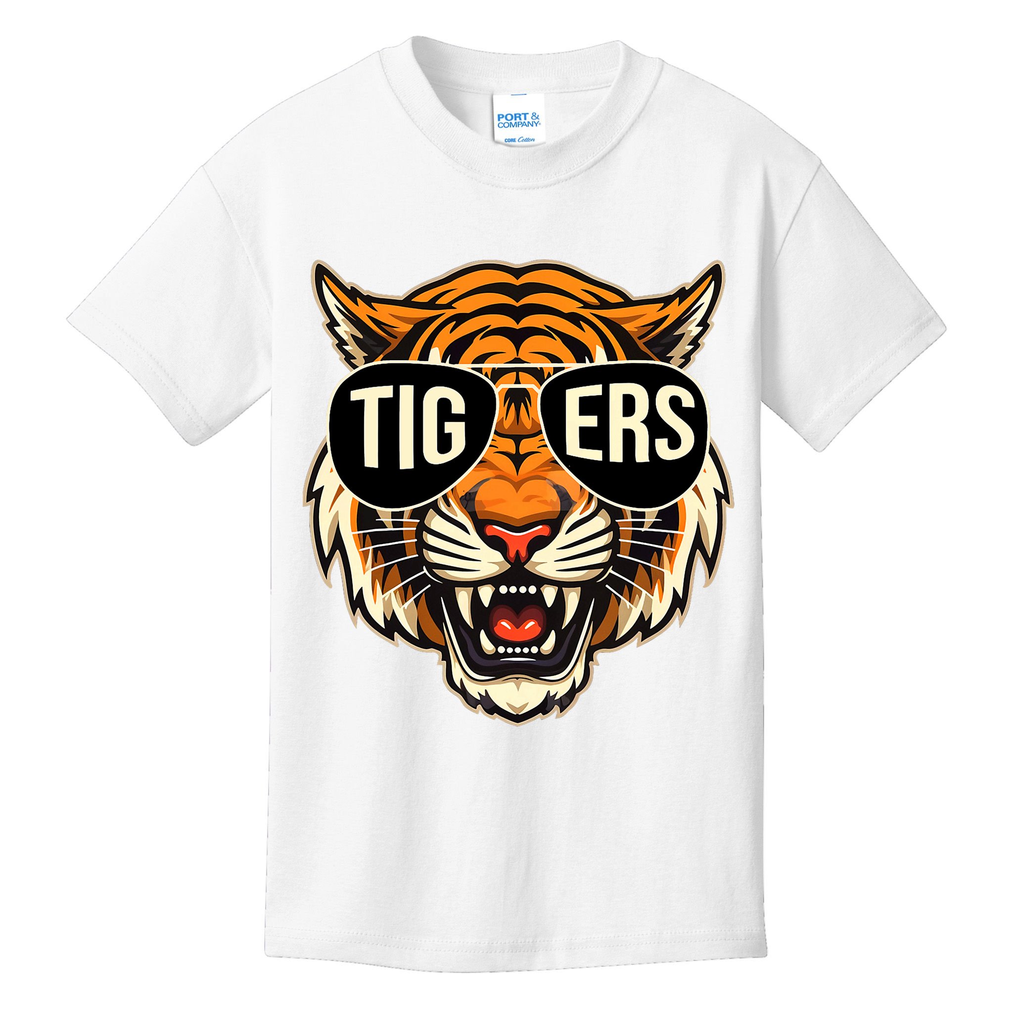 Tigers Vintage Sports Name Design Kids T-Shirt
