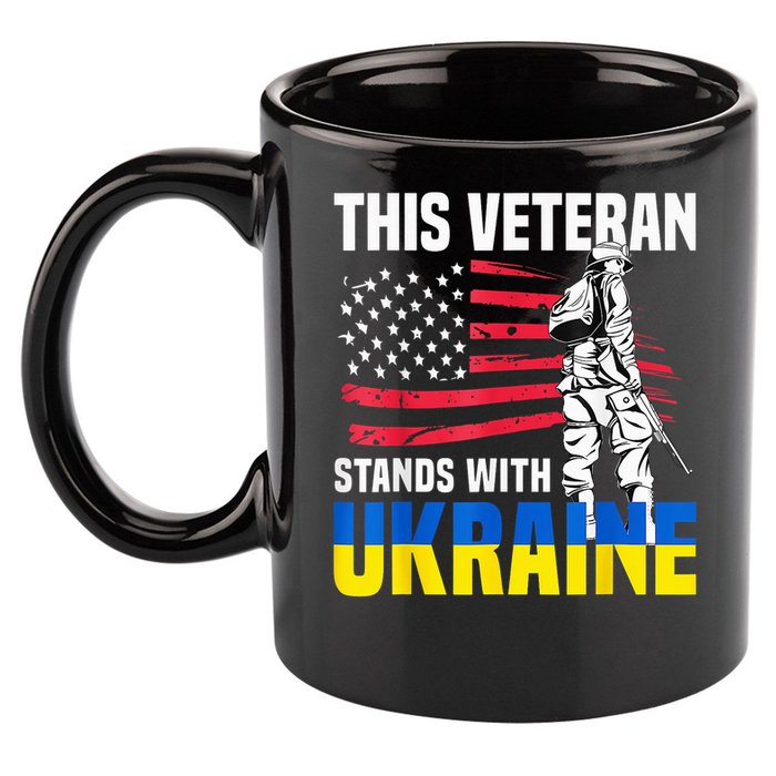 This Veteran Stands With Ukraine 11oz C Handle Ceramic Mug