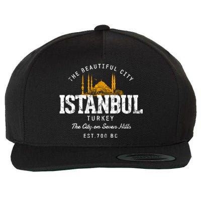 Turkey Vacation Souvenir Istanbul Gift Wool Snapback Cap