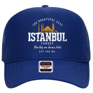 Turkey Vacation Souvenir Istanbul Gift High Crown Mesh Back Trucker Hat