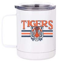 Tigers Vintage Sports Name 12 oz Stainless Steel Tumbler Cup