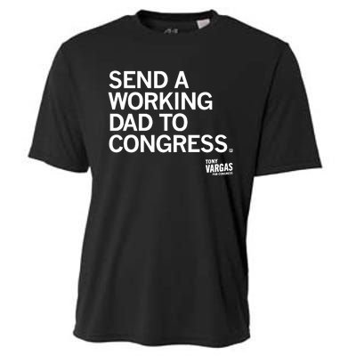 Tony Vargas Send A Working Dad To Congress Cooling Performance Crew T-Shirt