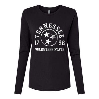 Tennessee Volunteer State Home Family Vintage Fade Orange Womens Cotton Relaxed Long Sleeve T-Shirt