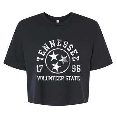 Tennessee Volunteer State Home Family Vintage Fade Orange Bella+Canvas Jersey Crop Tee