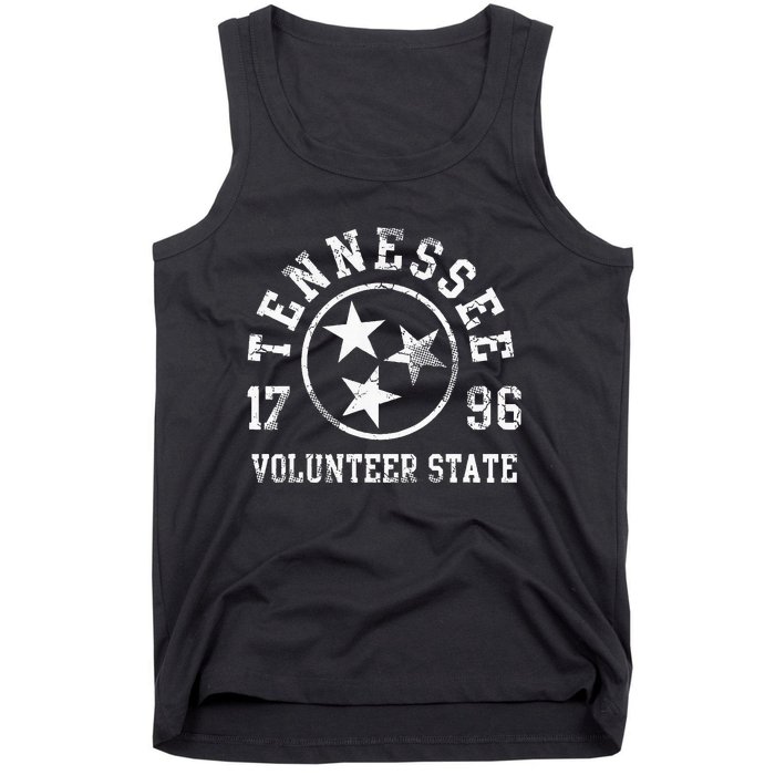 Tennessee Volunteer State Home Family Vintage Fade Orange Tank Top