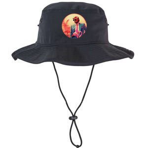 Trump Vice Style Sunglasses And Flamingos In Miami Legacy Cool Fit Booney Bucket Hat