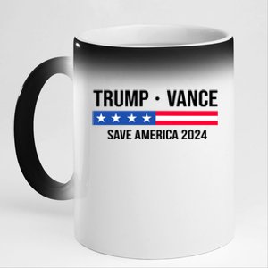 Trump Vance Save America 2024 Usa Election 11oz Black Color Changing Mug