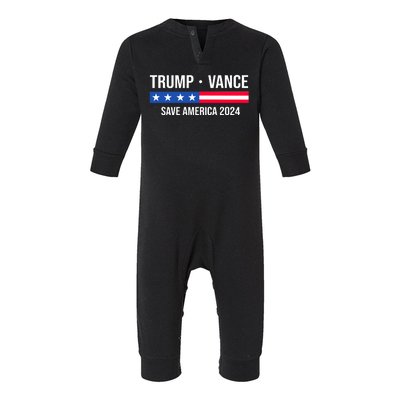 Trump Vance Save America 2024 Usa Election Infant Fleece One Piece