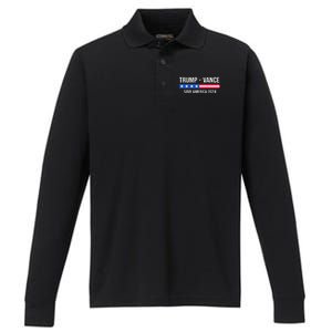 Trump Vance Save America 2024 Usa Election Performance Long Sleeve Polo