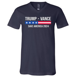 Trump Vance Save America 2024 Usa Election V-Neck T-Shirt