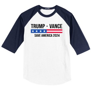 Trump Vance Save America 2024 Usa Election Baseball Sleeve Shirt