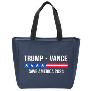 Trump Vance Save America 2024 Usa Election Zip Tote Bag