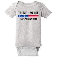 Trump Vance Save America 2024 Usa Election Baby Bodysuit