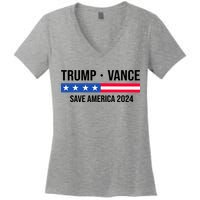 Trump Vance Save America 2024 Usa Election Women's V-Neck T-Shirt