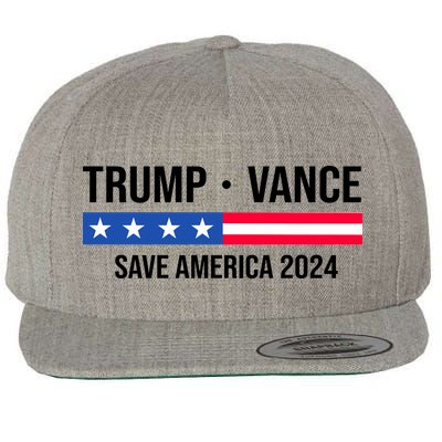 Trump Vance Save America 2024 Usa Election Wool Snapback Cap