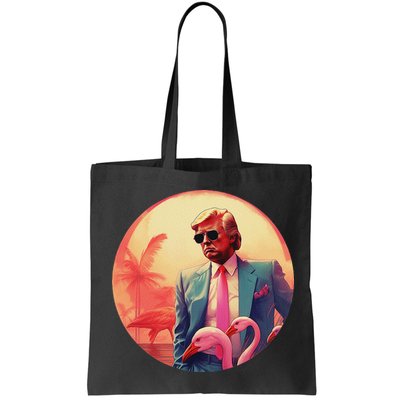 Trump Vice Style Sunglasses And Flamingos In Miami Bag