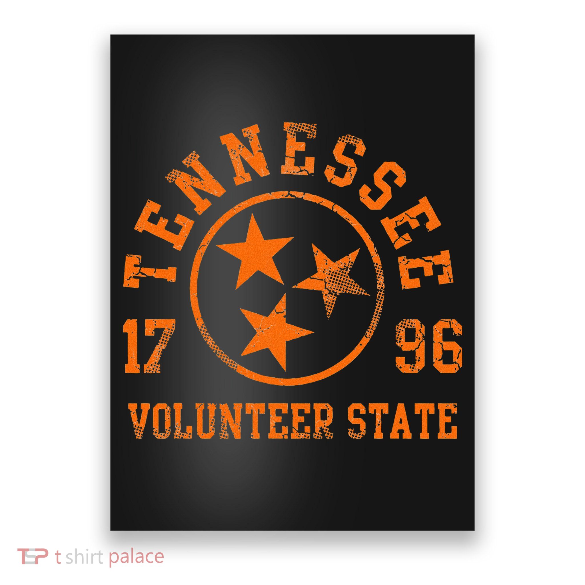Tennessee Volunteer State Flag Home Vintage Distressed Poster