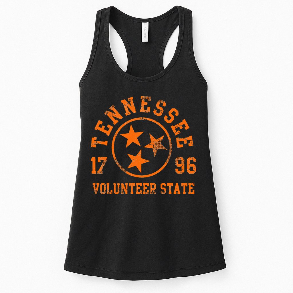 Tennessee Volunteer State Flag Home Vintage Distressed Womens Tank Top