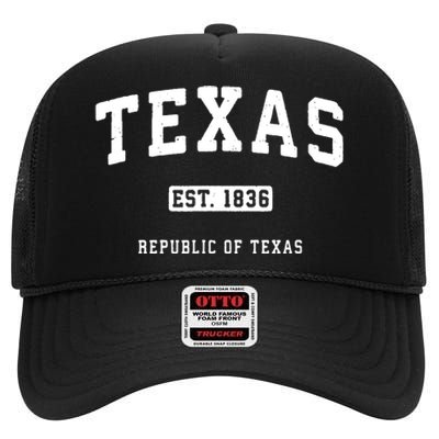 Texas Vintage Sports Design Republic Of Texas High Crown Mesh Back Trucker Hat