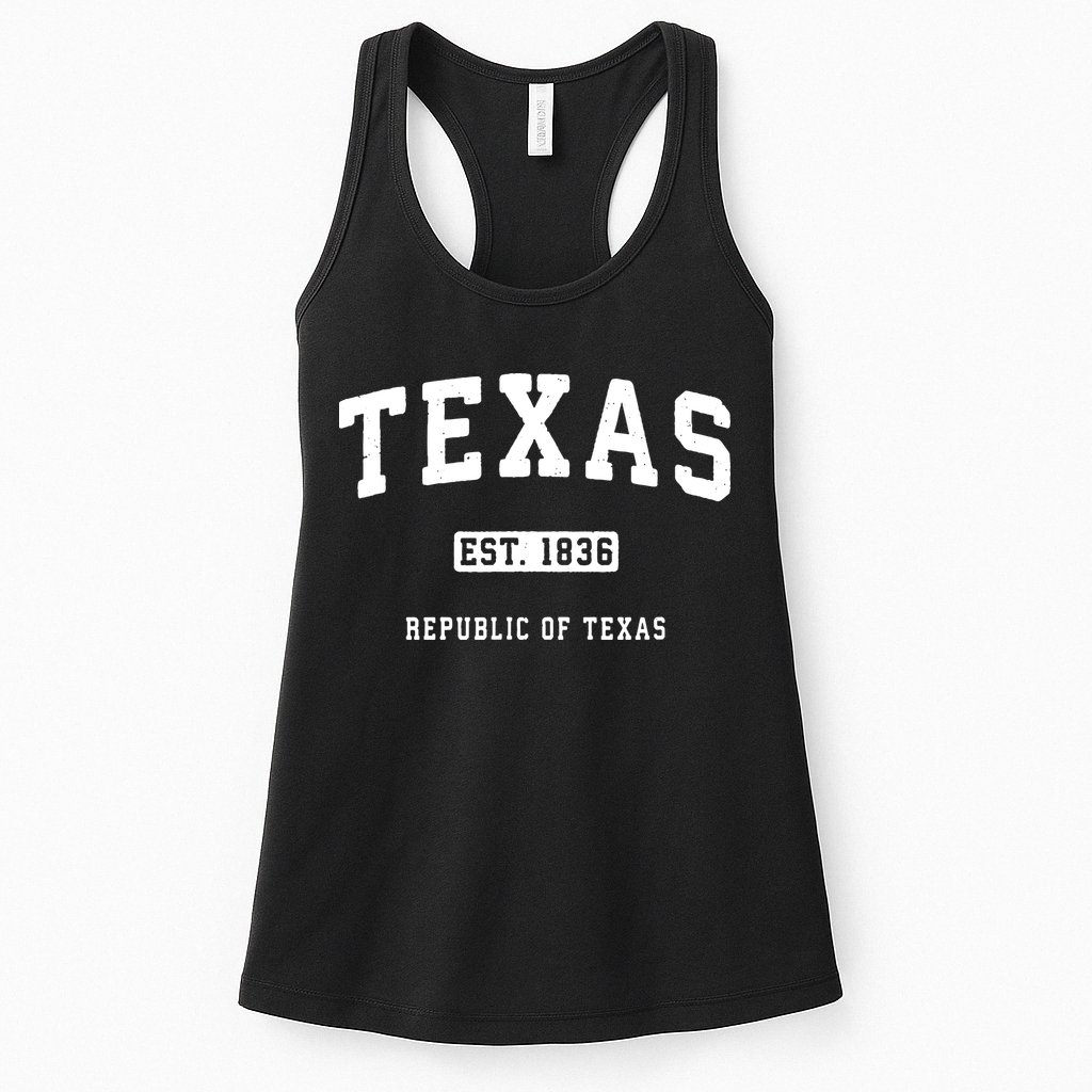 Texas Vintage Sports Design Republic Of Texas Womens Tank Top
