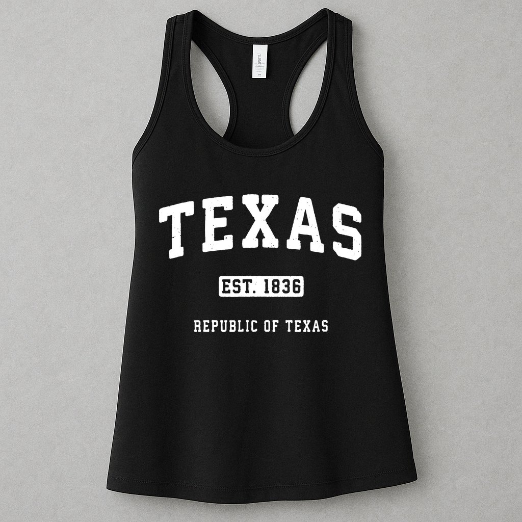 Texas Vintage Sports Design Republic Of Texas Womens Tank Top