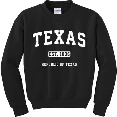 Texas Vintage Sports Design Republic Of Texas Kids Sweatshirt