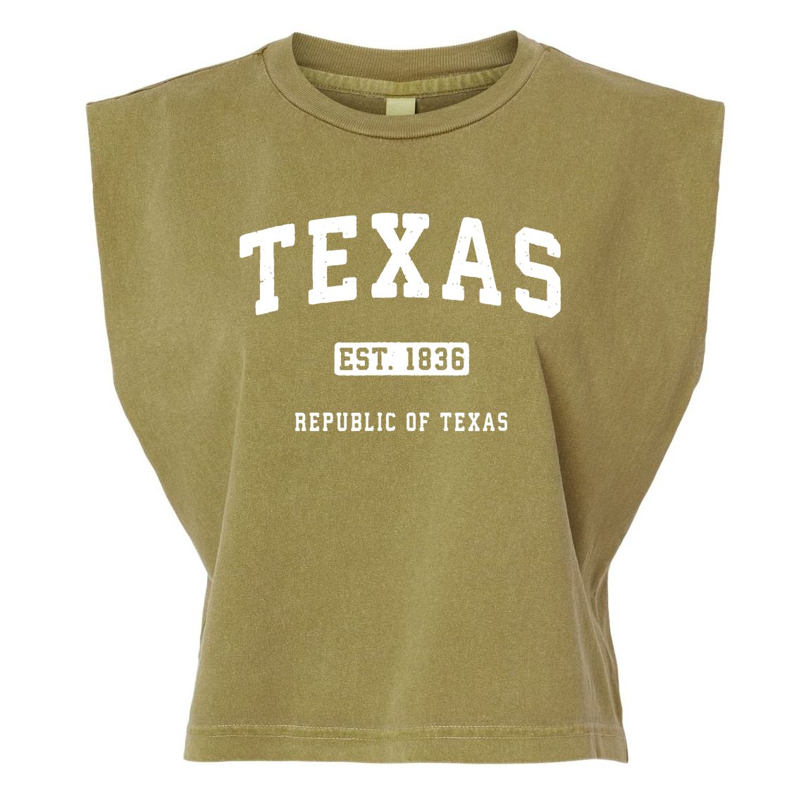 Texas Vintage Sports Design Republic Of Texas Garment-Dyed Women's Muscle Tee