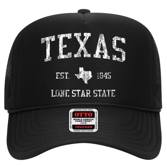 Texas Vintage Sports Design Texan High Crown Mesh Back Trucker Hat