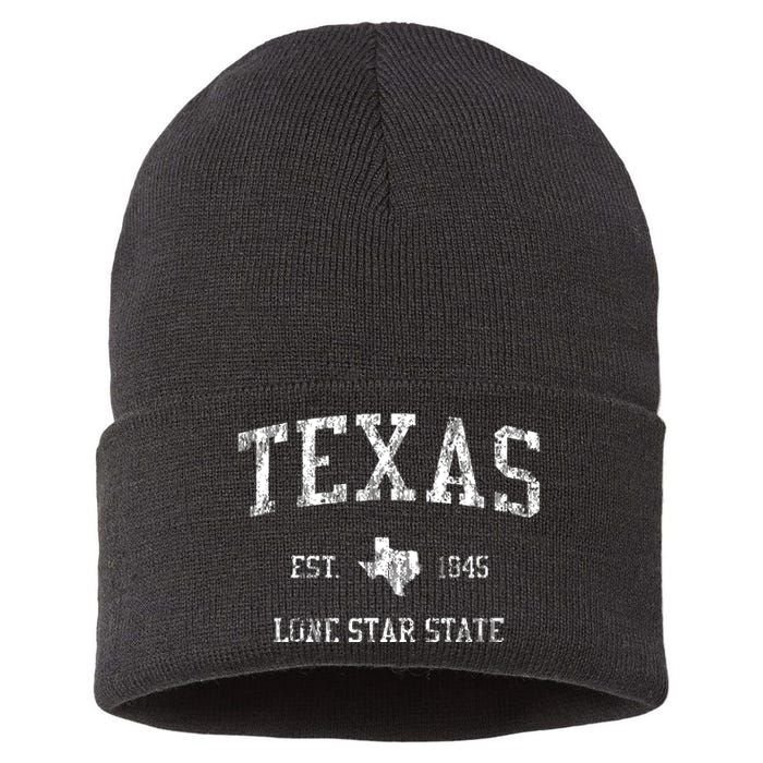 Texas Vintage Sports Design Texan Sustainable Knit Beanie