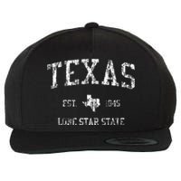 Texas Vintage Sports Design Texan Wool Snapback Cap