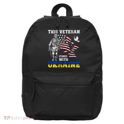 This Veteran Stands With Ukraine  16 in Basic Backpack