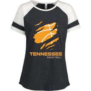 The Volunteer State Fan Tennesseean Tennessee Basketball Enza Ladies Jersey Colorblock Tee