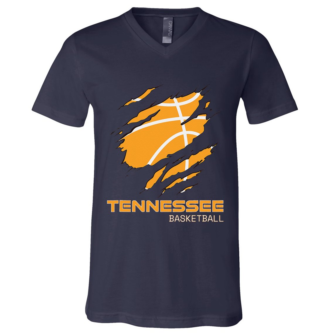 The Volunteer State Fan Tennesseean Tennessee Basketball V-Neck T-Shirt