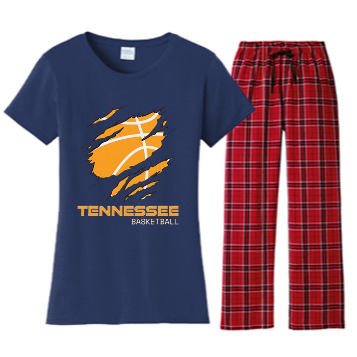 The Volunteer State Fan Tennesseean Tennessee Basketball Women's Flannel Pajama Set