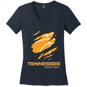 The Volunteer State Fan Tennesseean Tennessee Basketball Women's V-Neck T-Shirt