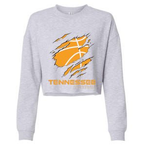 The Volunteer State Fan Tennesseean Tennessee Basketball Cropped Pullover Crew