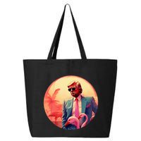 Trump Vice Style With Sunglasses And Flamingos In Miami 25L Jumbo Tote