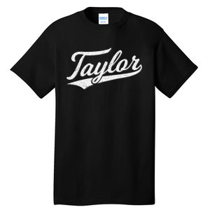 Taylor Varsity Script Athletic Jersey Name Style Tall T-Shirt