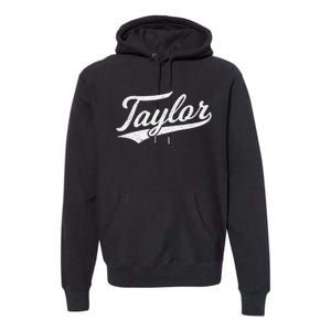 Taylor Varsity Script Athletic Jersey Name Style Premium Hoodie